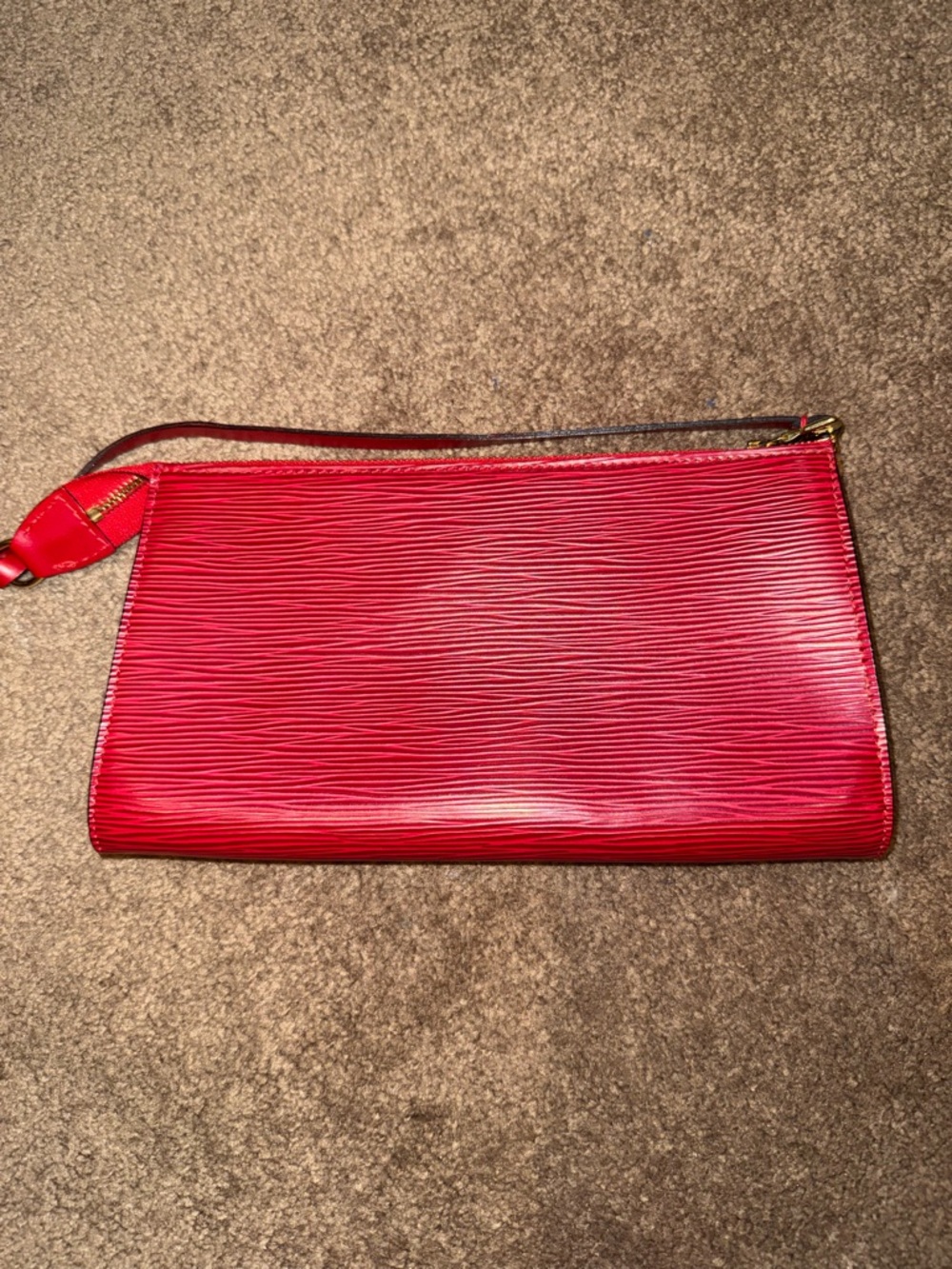 Louis Vuitton Red Epi Leather Wristlet - Authentic - Picture 2 of 9